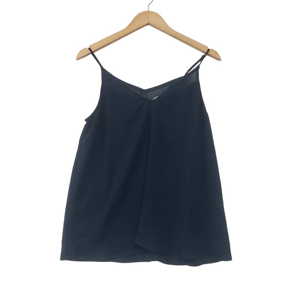 Sophie Rue Camisole Tank Top Womens Medium Teal Blue Mesh V Neck Minmalist Boho